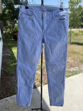 Michael Kors Women’s 4 Skinny Jeans Blue Floral Cropped